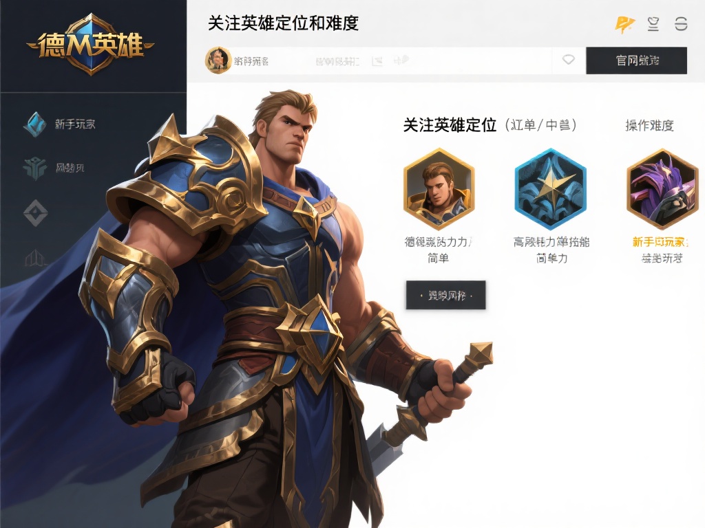 关注英雄定位和难度：官网会明确标注每个英